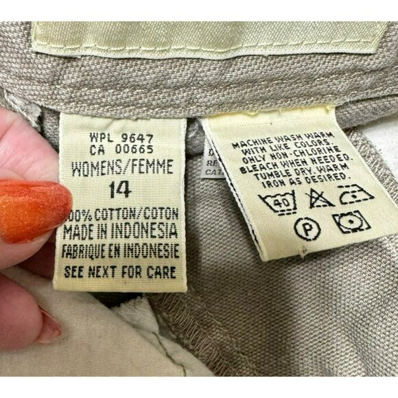 Eddie Bauer Womens Brown Button-Fly Shorts Size 14 100% Cotton Casual Summer Wea - Picture 7 of 9